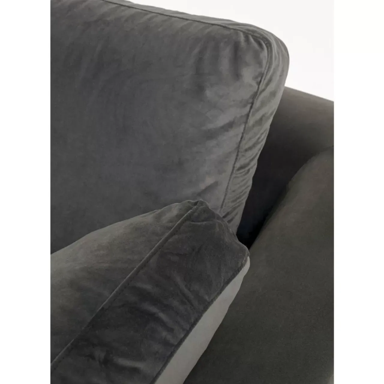 Sofas & Couches|KARE Design Ecksofa Gianni Small Velvet Grau Links