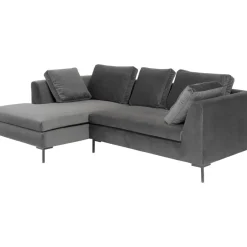 Sofas & Couches|KARE Design Ecksofa Gianni Small Velvet Grau Links