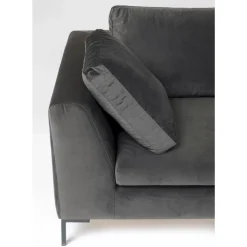 Sofas & Couches|KARE Design Ecksofa Gianni Small Velvet Grau Rechts