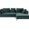 Sofas & Couches|KARE Design Ecksofa Gianni Small Velvet Dunkelgrun Rechts