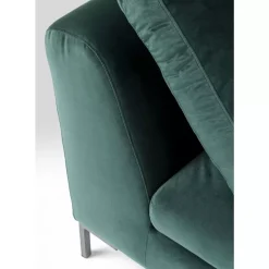 Sofas & Couches|KARE Design Ecksofa Gianni Small Velvet Dunkelgrun Rechts