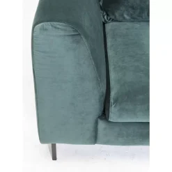 Sofas & Couches|KARE Design Ecksofa Gianni Velvet Dunkelgrun Rechts Schwarz