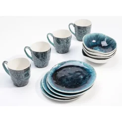 Geschirr & Tischaccessoires|KARE Design Fruhstucksset Mustique (12/Tlg.)