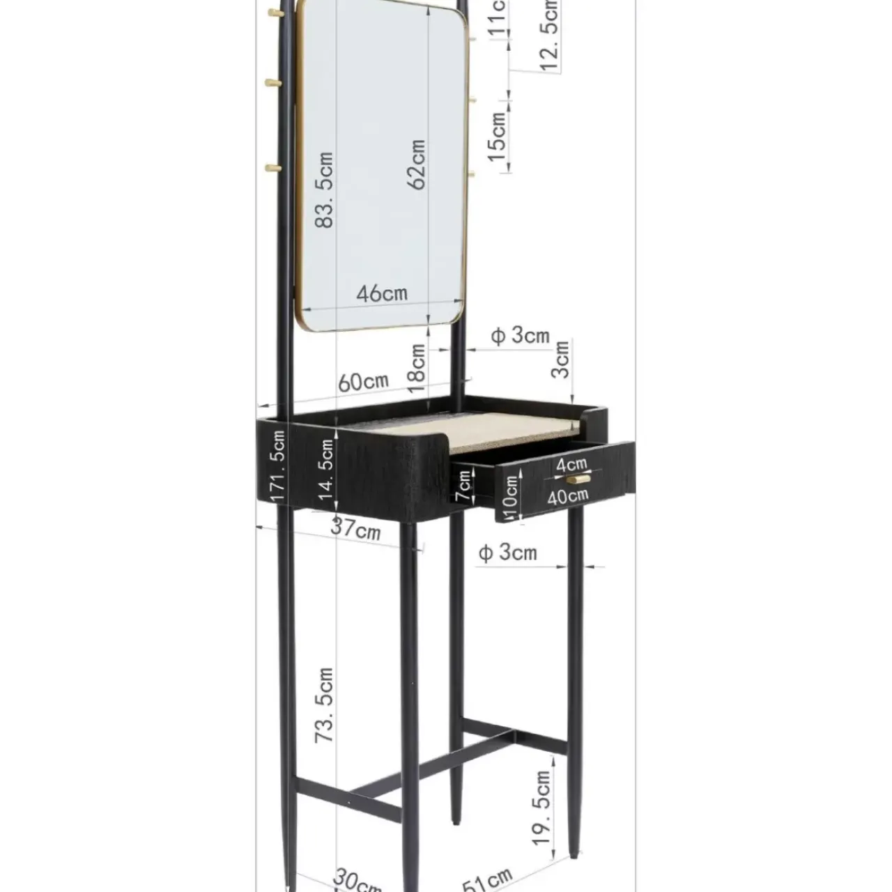 Kleinmöbel & Sonstiges|KARE Design Garderobe Mit Spiegel Milano