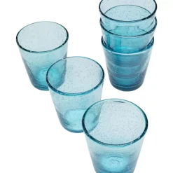 Geschirr & Tischaccessoires|KARE Design Glas-Set Bubble Blau (6/Tlg.)