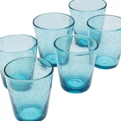 Geschirr & Tischaccessoires|KARE Design Glas-Set Bubble Blau (6/Tlg.)