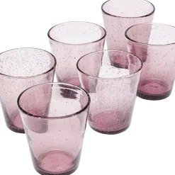 Geschirr & Tischaccessoires|KARE Design Glas-Set Bubble Mauve (6/Tlg.)