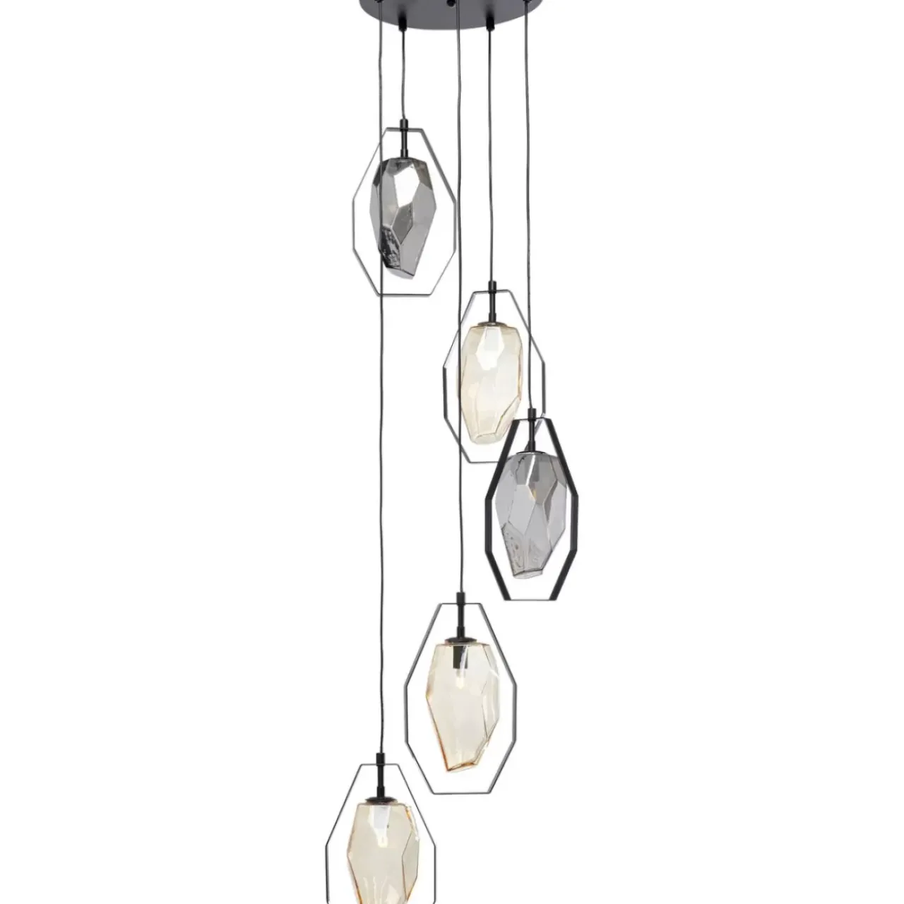 Hängeleuchten|KARE Design Hangeleuchte Diamond Fever Spiral Schwarz O42Cm