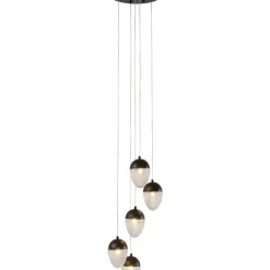 Hängeleuchten|KARE Design Hangeleuchte Frozen 5 Schwarz Matt O35Cm