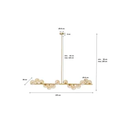 Hängeleuchten|KARE Design Hangeleuchte Scala Balls Brass 150Cm