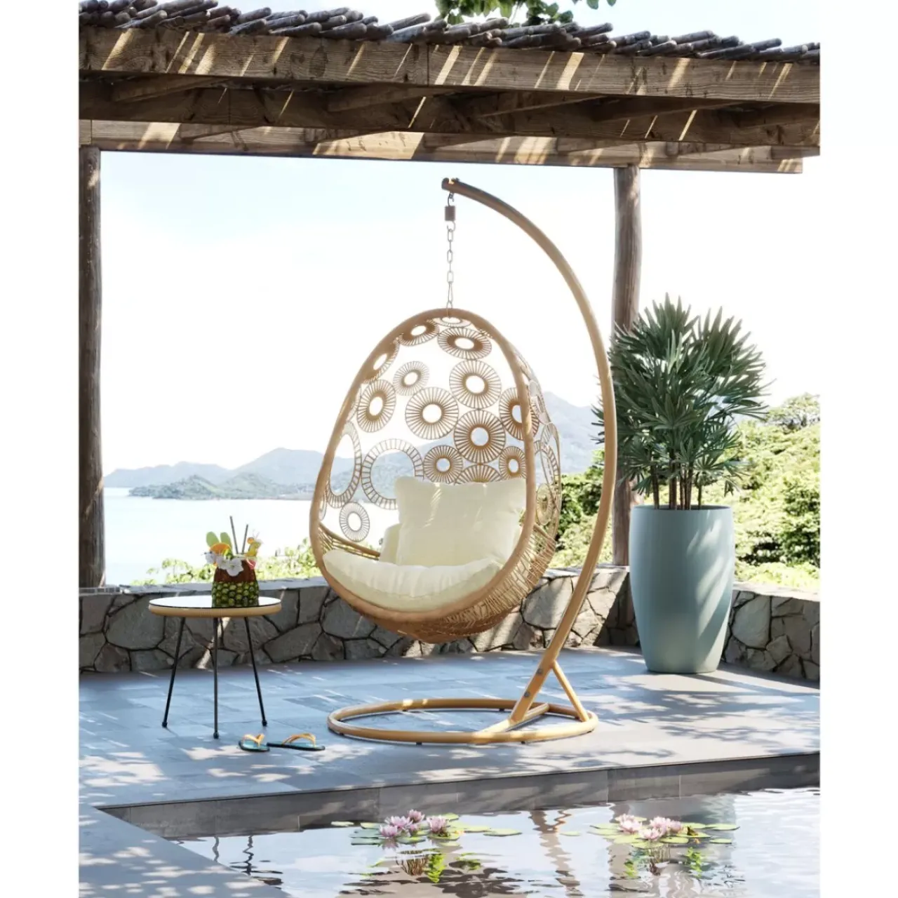 Outdoormöbel|KARE Design Hangesessel Ibiza Nature