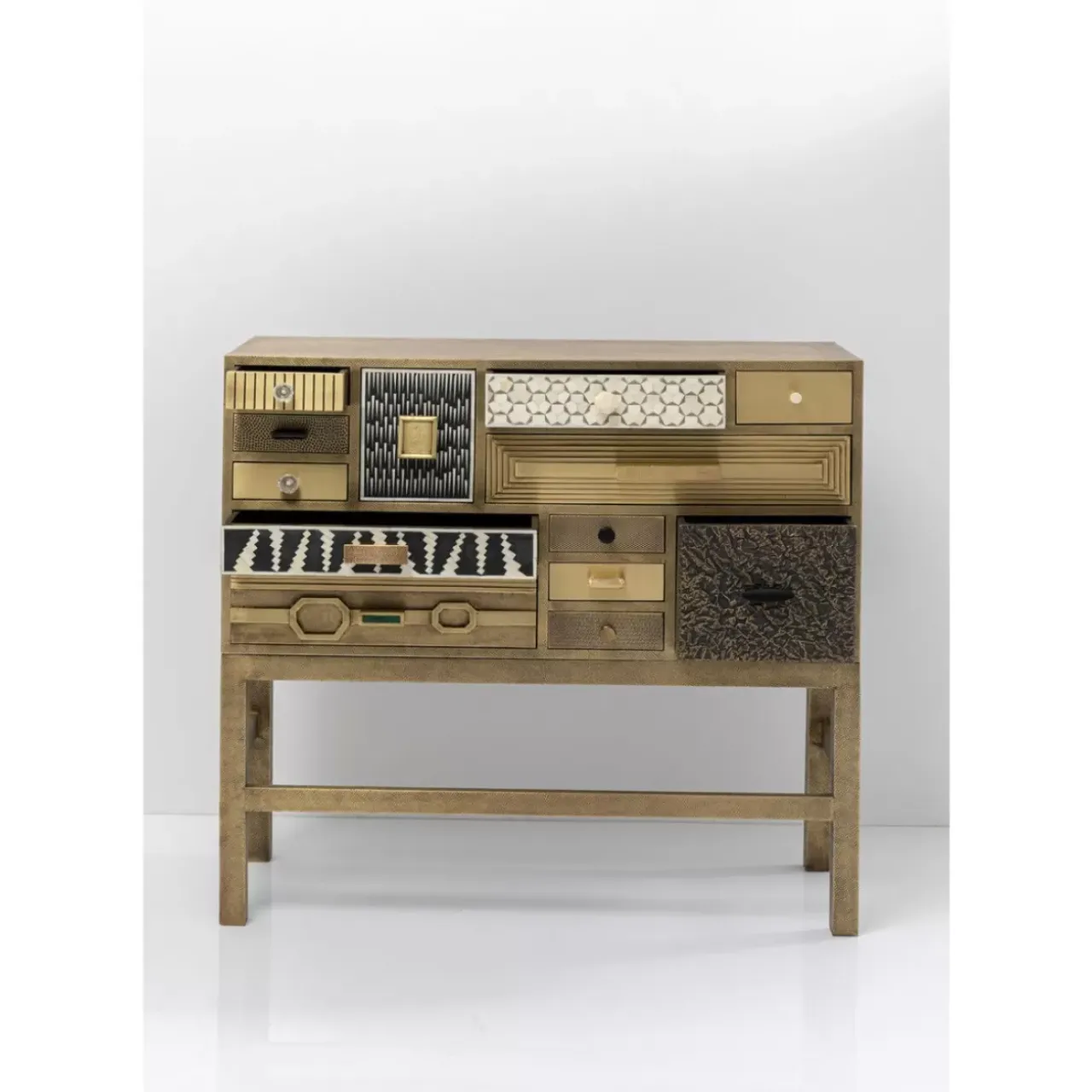 Kommoden & Sideboards|KARE Design Hochkommode Chalet Gold 13 Schube