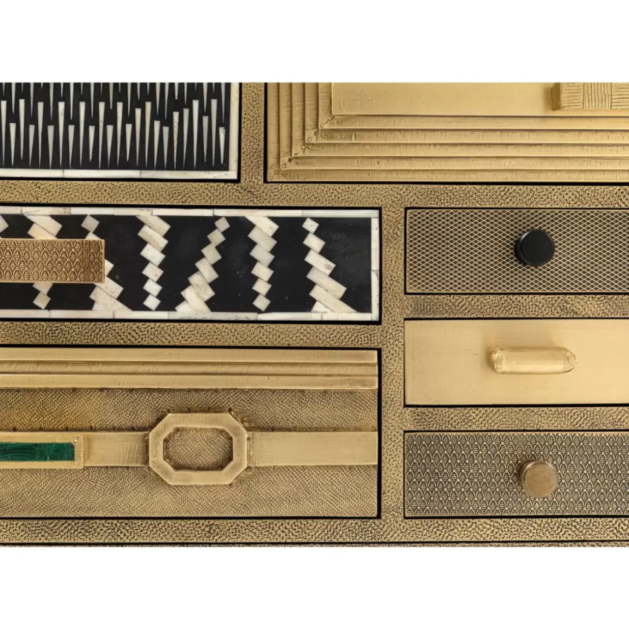 Kommoden & Sideboards|KARE Design Hochkommode Chalet Gold 13 Schube