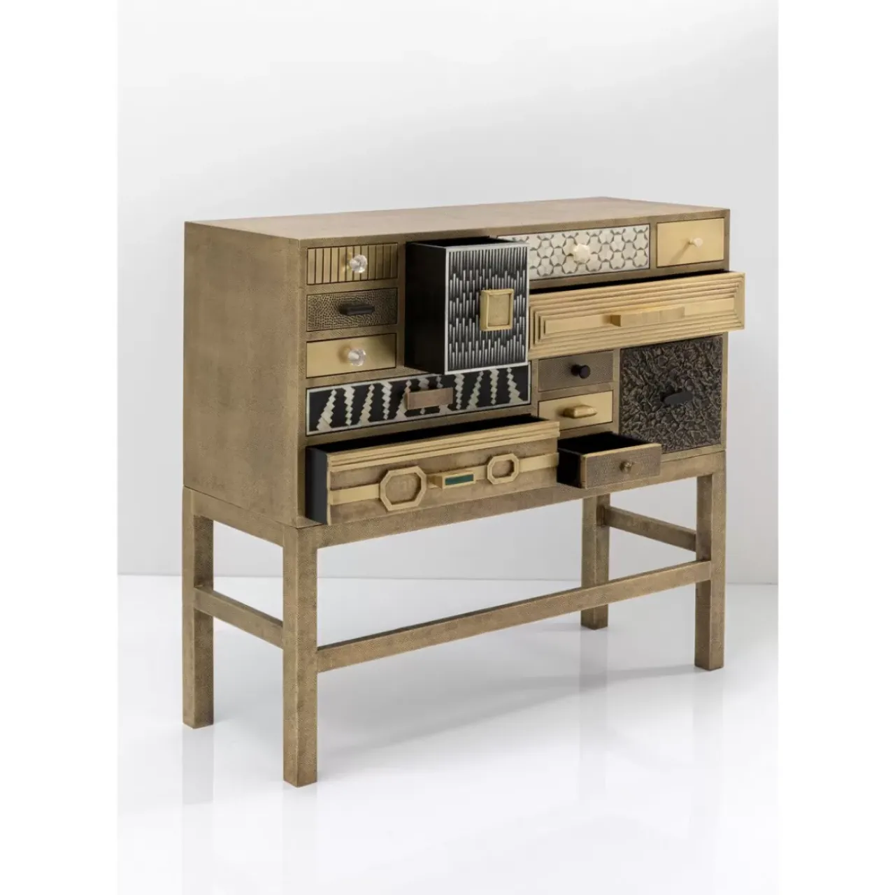 Kommoden & Sideboards|KARE Design Hochkommode Chalet Gold 13 Schube