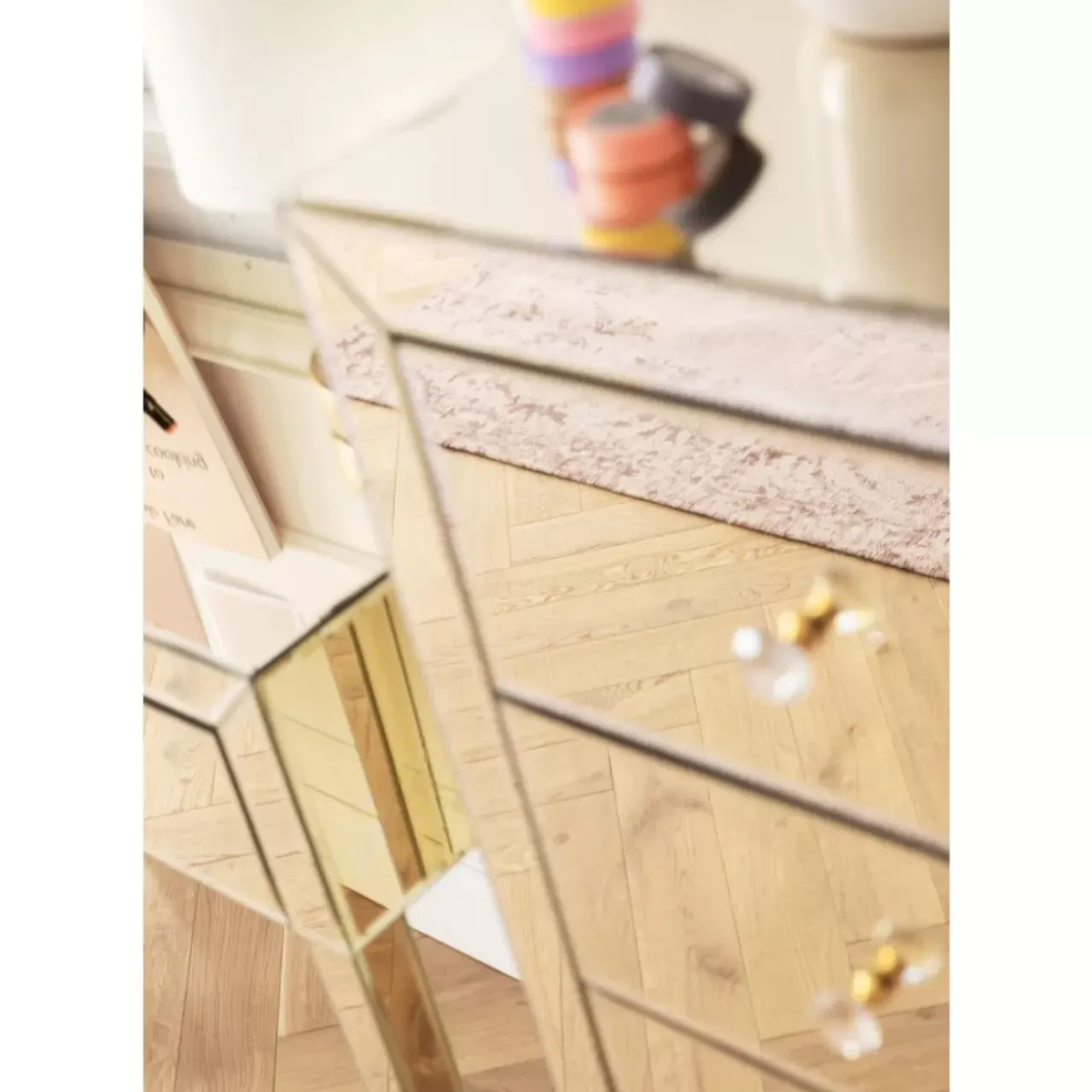 Kommoden & Sideboards|KARE Design Hochkommode Luxury Champagne 5 Schube