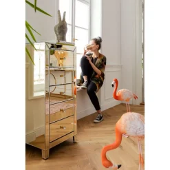 Kommoden & Sideboards|KARE Design Hochkommode Luxury Champagne 5 Schube
