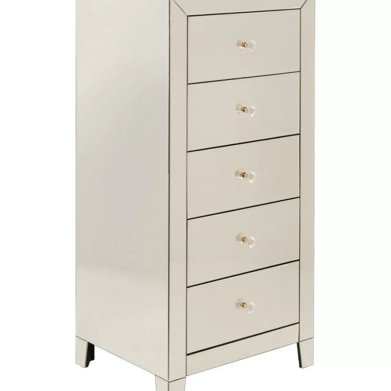 Kommoden & Sideboards|KARE Design Hochkommode Luxury Champagne 5 Schube