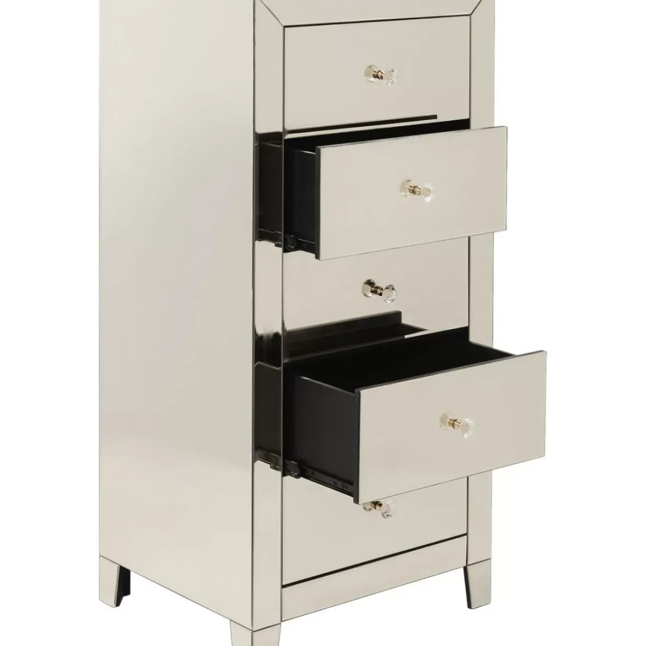 Kommoden & Sideboards|KARE Design Hochkommode Luxury Champagne 5 Schube