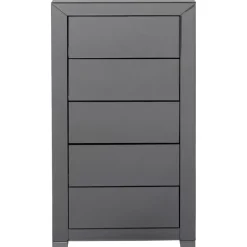 Kommoden & Sideboards|KARE Design Hochkommode Luxury Push 5 Schube Grau