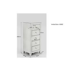 Kommoden & Sideboards|KARE Design Hochkommode Luxury Push 5 Schube Grau