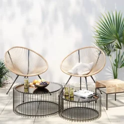 Outdoormöbel|KARE Design Hocker Acapulco Natur