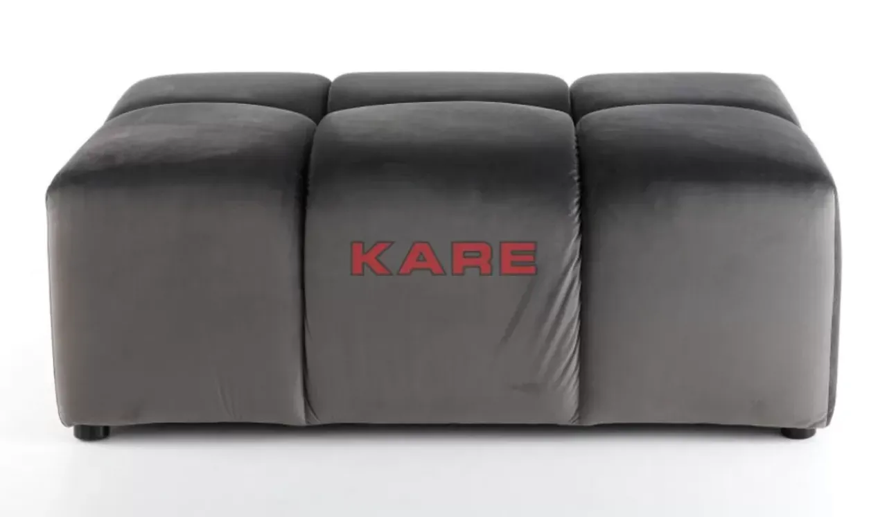 Sitzbänke|KARE Design Hocker Belami Velvet Grau 105X70Cm