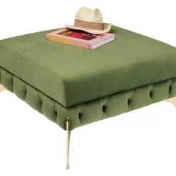 Sitzbänke|KARE Design Hocker Bellissima Velvet Grun 80