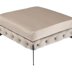 Sitzbänke|KARE Design Hocker Bellissima Velvet Beige 80Cm