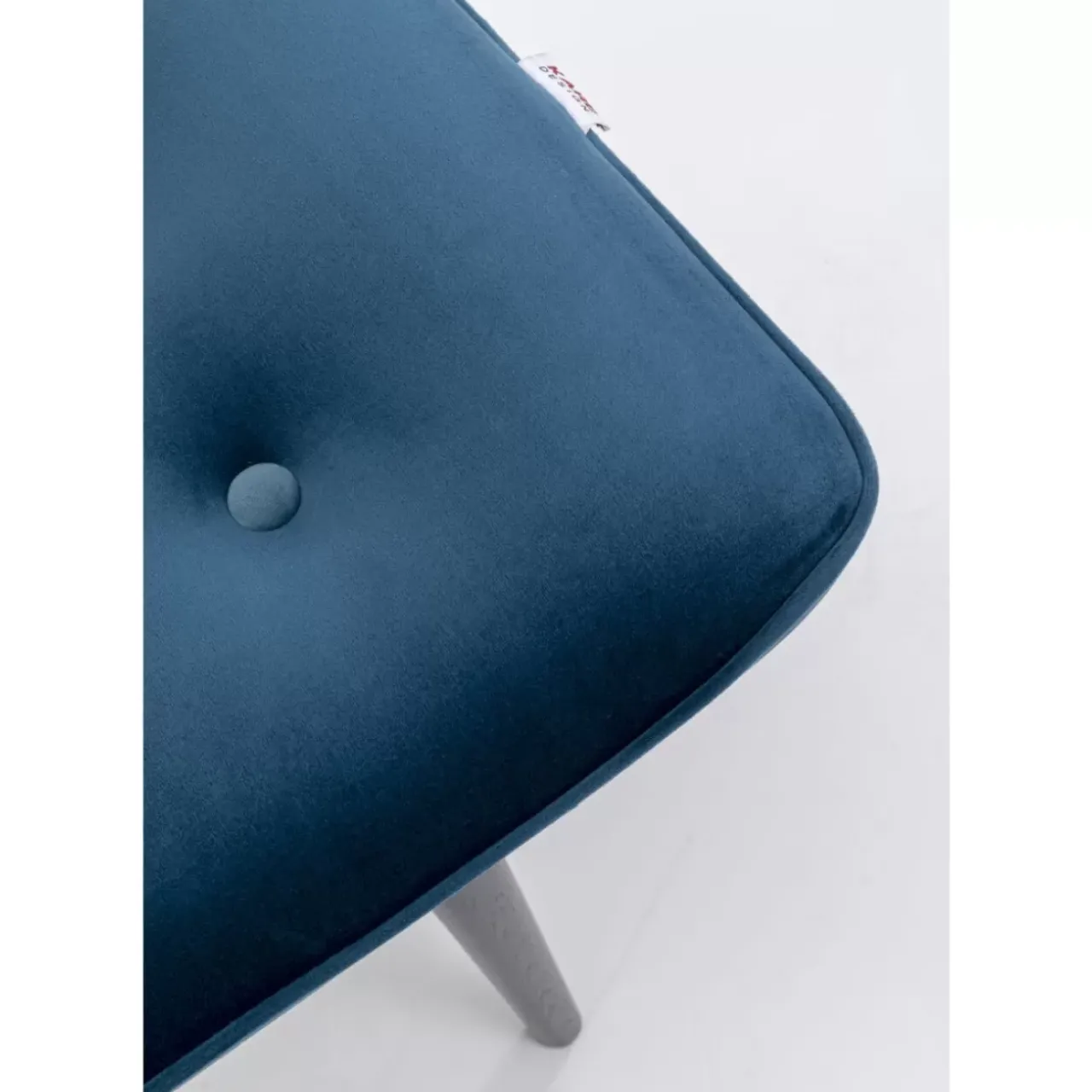 Sitzbänke|KARE Design Hocker Black Vicky Velvet Petrol 46X59Cm