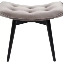 Sitzbänke|KARE Design Hocker Black Vicky Velvet Grau 46X59Cm