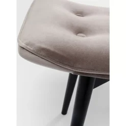 Sitzbänke|KARE Design Hocker Black Vicky Velvet Grau 46X59Cm