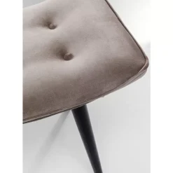 Sitzbänke|KARE Design Hocker Black Vicky Velvet Grau 46X59Cm