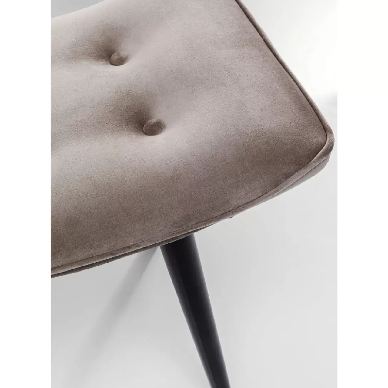 Sitzbänke|KARE Design Hocker Black Vicky Velvet Grau 46X59Cm