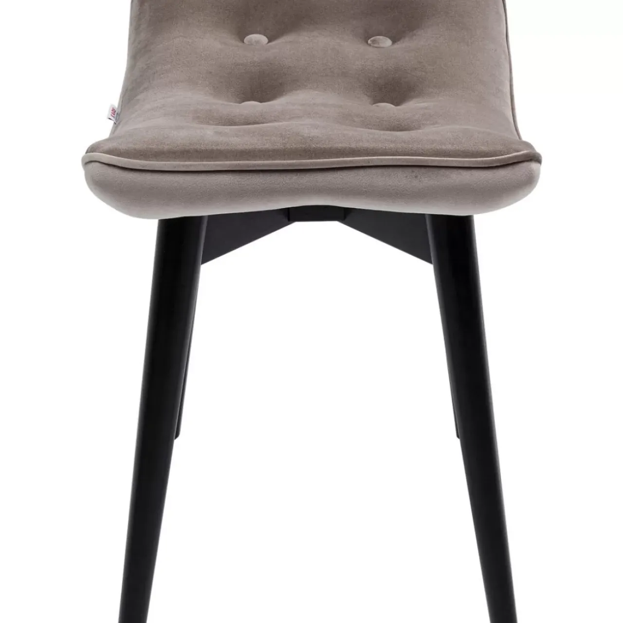 Sitzbänke|KARE Design Hocker Black Vicky Velvet Grau 46X59Cm