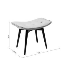 Sitzbänke|KARE Design Hocker Black Vicky Velvet Grau 46X59Cm