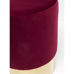 Sitzbänke|KARE Design Hocker Cherry Bordeaux Brass O35Cm
