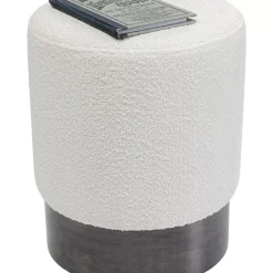 Sitzbänke|KARE Design Hocker Cherry Boucle Creme Smoke O35Cm