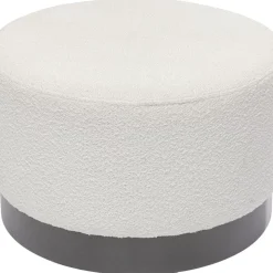 Sitzbänke|KARE Design Hocker Cherry Boucle Creme Smoke O55Cm