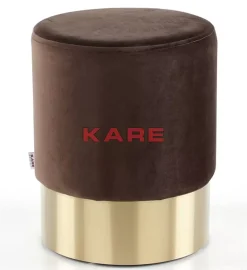 Sitzbänke|KARE Design Hocker Cherry Braun Brass O35Cm