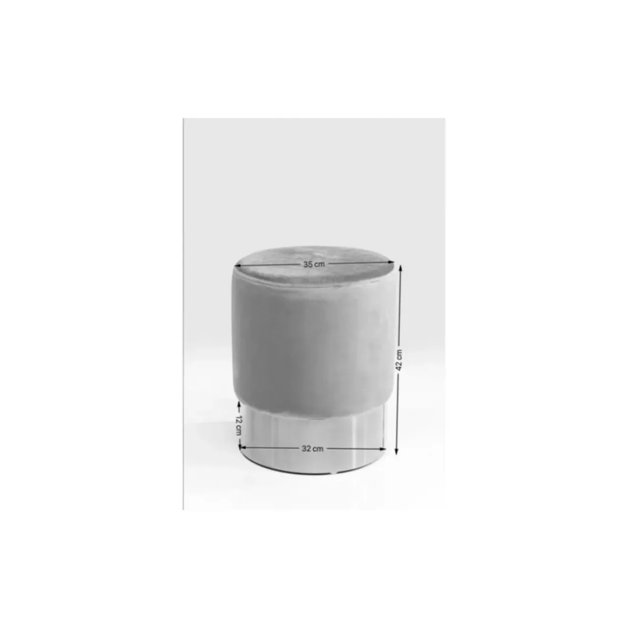 Sitzbänke|KARE Design Hocker Cherry Braun Brass O35Cm