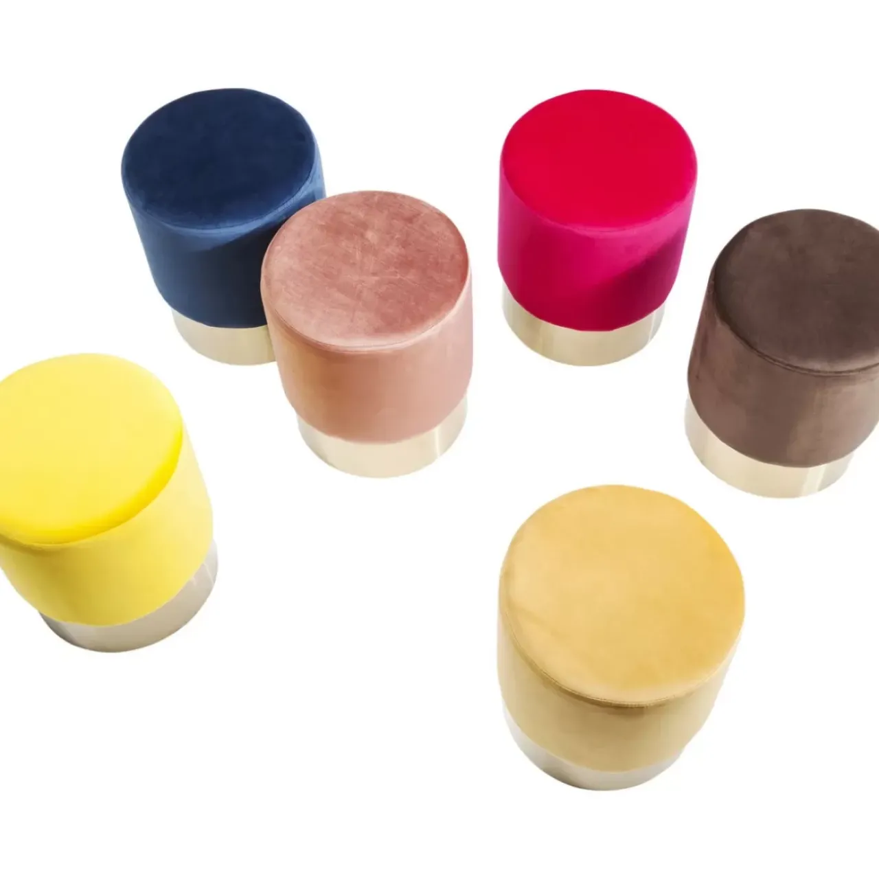 Sitzbänke|KARE Design Hocker Cherry Braun Brass O35Cm