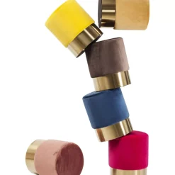 Sitzbänke|KARE Design Hocker Cherry Braun Brass O35Cm