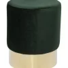 Sitzbänke|KARE Design Hocker Cherry Dunkelgrun Brass O35Cm