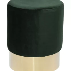 Sitzbänke|KARE Design Hocker Cherry Dunkelgrun Brass O35Cm