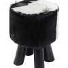 Sitzbänke|KARE Design Hocker Flint Stone Schwarz O35Cm
