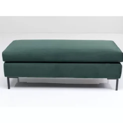Sitzbänke|KARE Design Hocker Gianni Velvet Dunkelgrun Schwarz