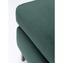 Sitzbänke|KARE Design Hocker Gianni Velvet Dunkelgrun Schwarz