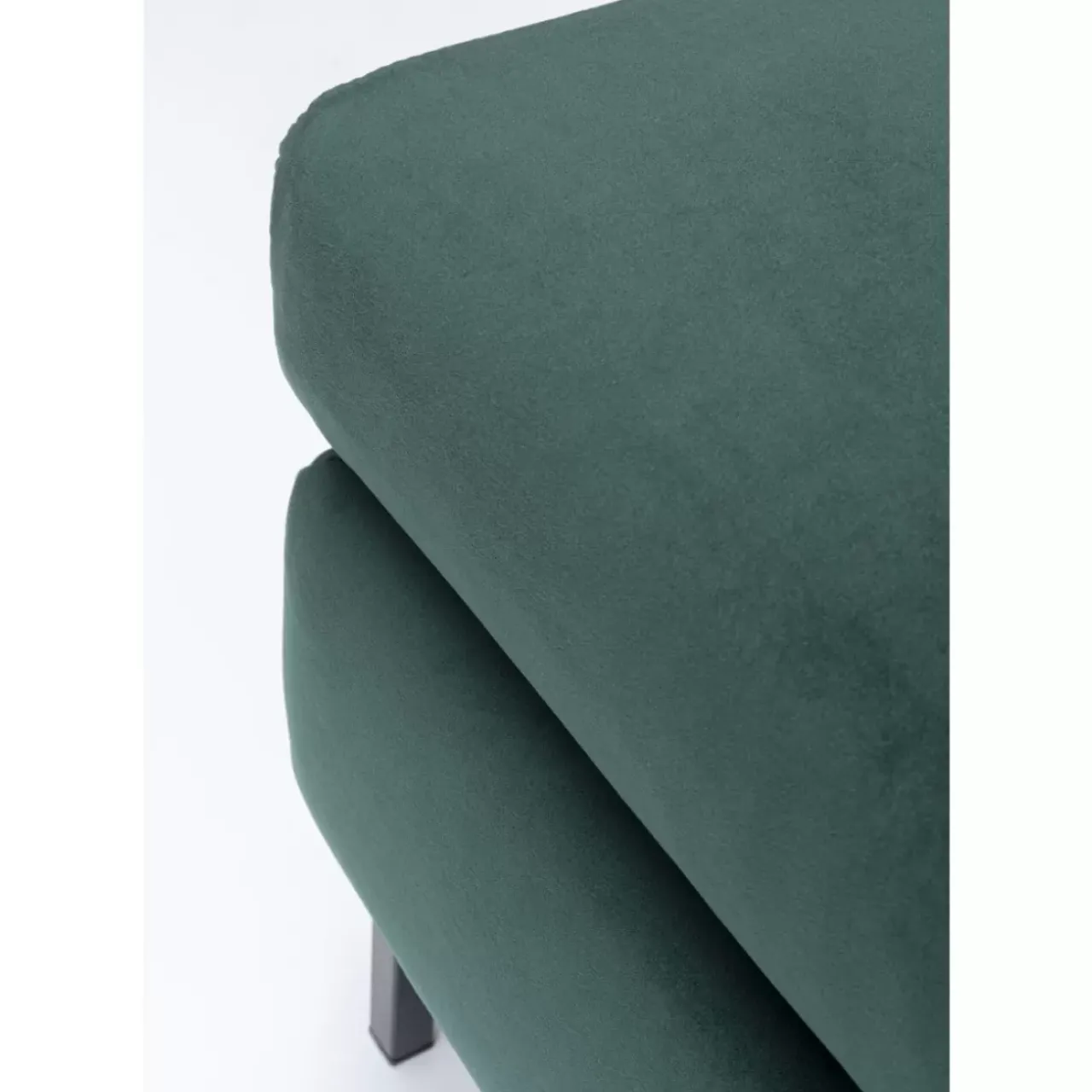 Sitzbänke|KARE Design Hocker Gianni Velvet Dunkelgrun Schwarz