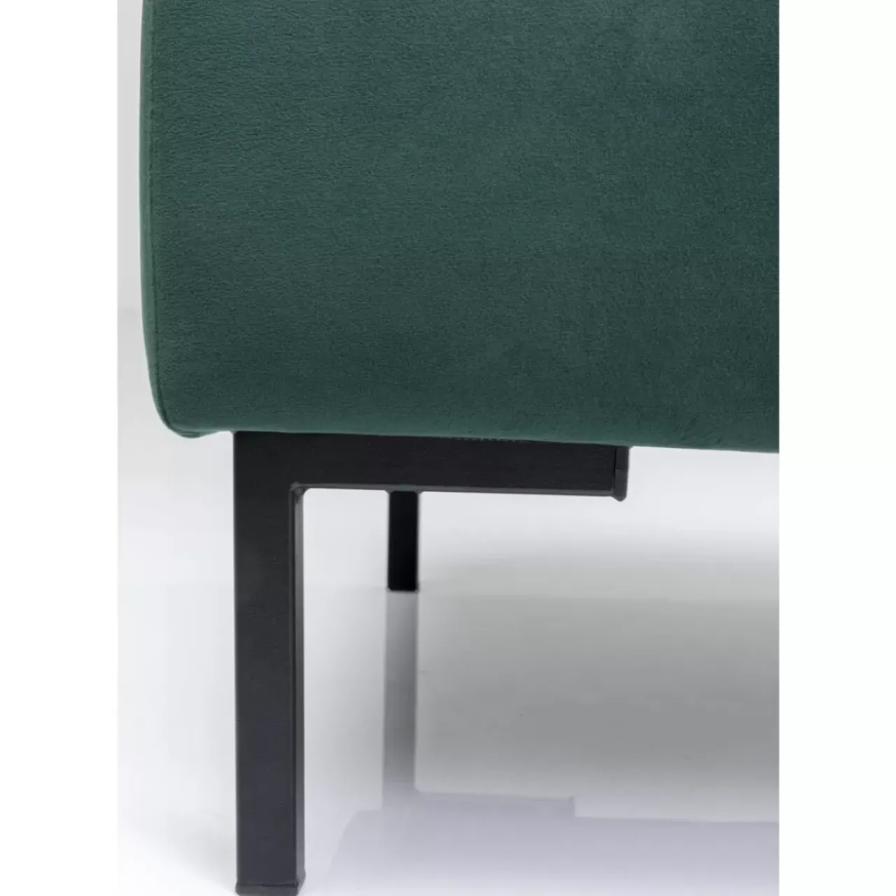 Sitzbänke|KARE Design Hocker Gianni Velvet Dunkelgrun Schwarz