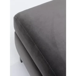 Sitzbänke|KARE Design Hocker Gianni Velvet Grau Schwarz